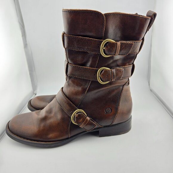 Born Mayne Women's Boots – Size 8M – Dark Castagno Distressed Brown - Picture 5 of 12